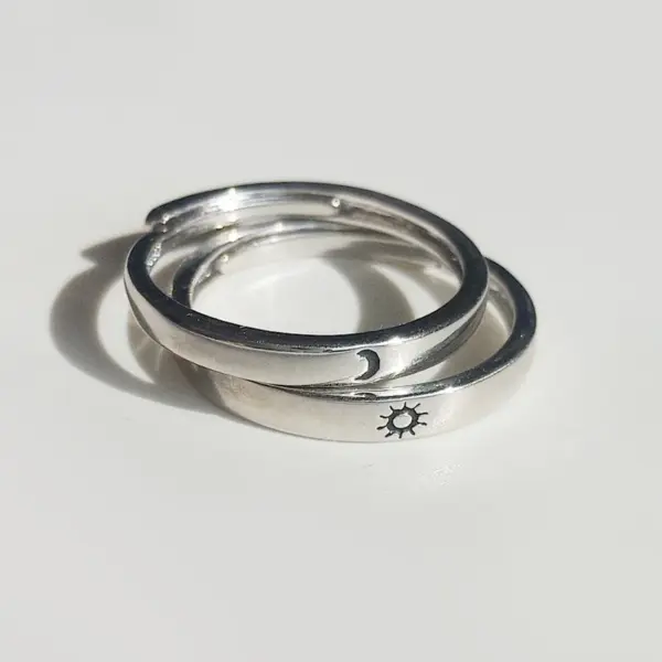 Wholesale Simple Style Sun Moon Copper Plating Open Ring