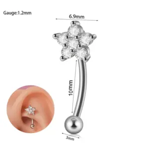 Steel Snowflake / Rod Thickness * Rod Length 1.2x10mm