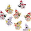 Wholesale Cute alloy snowman beads with straight holes for DIY Mobile Phone/KeyChain/Bag Chain Accessories