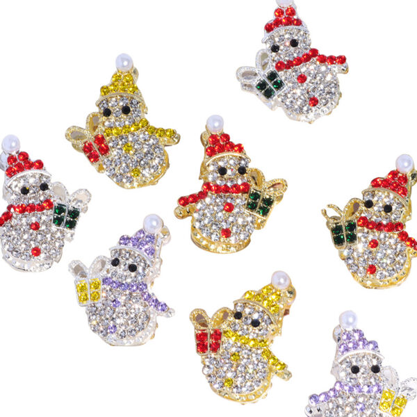 Wholesale Cute alloy snowman beads with straight holes for DIY Mobile Phone/KeyChain/Bag Chain Accessories