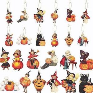 Wholesale Vintage Halloween and Thanksgiving Autumn Wooden Hanging Decorations