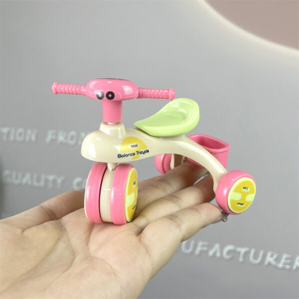 Wholesale cartoon children's assembled toys cute balance car mini toys dollhouse accessories