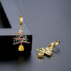 Wholesale Christmas tree zircon-encrusted earrings for women