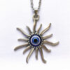 Wholesale Fashion Accessories Turkey Blue Eyes Evil Eye Pendant Alloy Moon Accessories Necklace Creative Personality Design