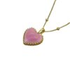 Wholesale Fashionable and Simple One-Piece Necklace for Women, Pink Queen Shell Heart Pendant, Niche High-End Design Clavicle Chain