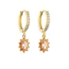 Cute Geometric Plating Copper Zircon Copper Earrings