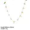 Wholesale PVD Coated Real Gold Plated 18K Gold Round 304 Stainless Steel Simple Style Classic Style Waterproof Non Tarnish Bracelets Anklet Necklace
