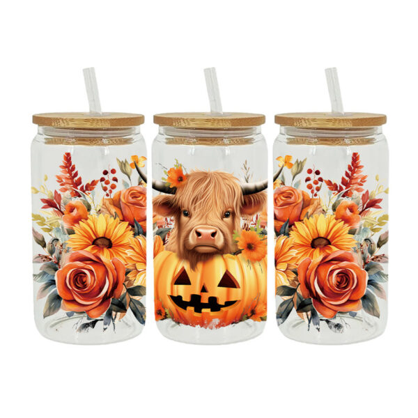 Wholesale Uv Transfer Sticker Glass Cup Crystal Label Crystal Sticker Cross-Border Exclusive for 16oz Glass Cup Special Sticker 23Cmx11Cm