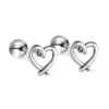 1 Pair Simple Style Solid Color Inlay Stainless Steel Rhinestones Ear Studs
