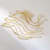 Wholesale Gold Stainless Steel Cuban Chain Bracelet For Women Fashion Simple Jewelry Gift Twisted Slim Geometric Pattern Unisex Style