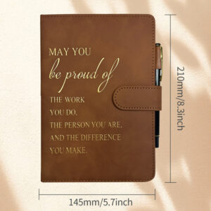 Hemming button brown (book + pen)