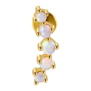 Gold/1.3*1.1cm-Grab Opal Op17 Arc / 1.2x8mm