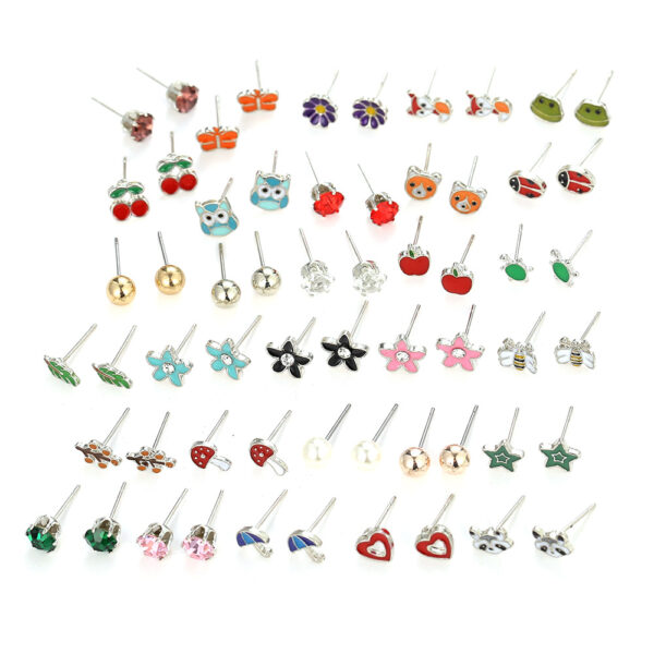 Wholesale Mixed Color Cute Animal Earrings
