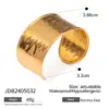 304 Stainless Steel Geometric PVD Coated Real Gold Plated Glam Sexy Romantic Waterproof Non Tarnish Bangle