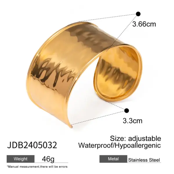304 Stainless Steel Geometric PVD Coated Real Gold Plated Glam Sexy Romantic Waterproof Non Tarnish Bangle
