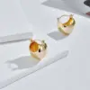 Fashion Heart Copper No Inlaid 14K Gold Plated Earrings