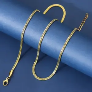 Double Row Box Chain (gold) / Length: 45+5CM