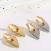 Wholesale 1 Piece Glam Heart Shape Copper Inlay Zircon 18k Gold Plated Drop Earrings