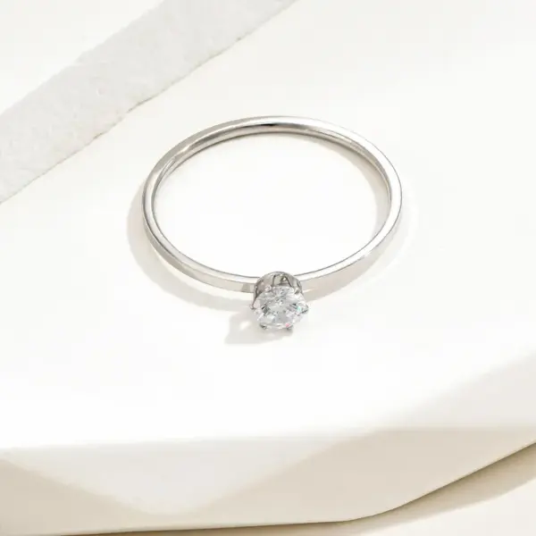 Wholesale Jewelry Fashion Round 304 Stainless Steel Rhinestones Inlay Stainless Steel Rings