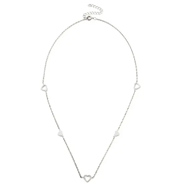 Wholesale Jewelry Simple Style Heart 304 Stainless Steel 18K Gold Plated Plating Necklace