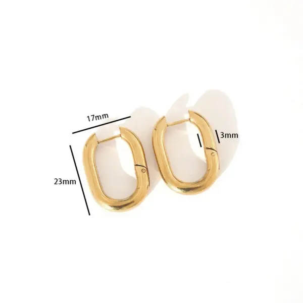 1 Pair Simple Style Classic Style Solid Color Plating Titanium Steel Earrings