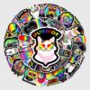 Wholesale 50 personalized DIY color rainbow graffiti cross-border ins wind laptop luggage decoration stickers