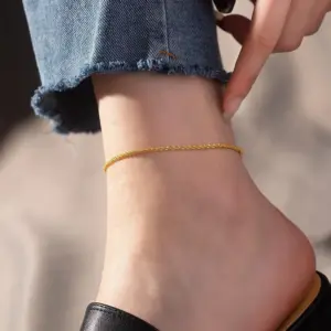 J045-Gypsophila-anklet- Gold