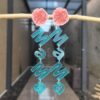 Wholesale Cross-border creative flower color transparent candy color mother's day acrylic letter earrings holiday gift earrings