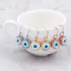 Wholesale Fashion Devil's Eye Titanium Steel Inlay Opal Bracelets Earrings Necklace