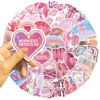 Wholesale 50 Pink Coast Girl Graffiti Stickers Decorative Guitar Laptop Luggage DIY Waterproof Cross Border