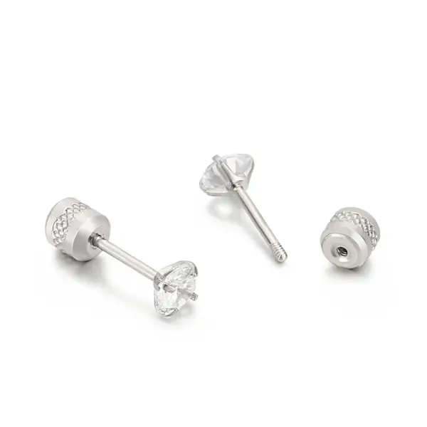 PVD Coated 18K Gold Plated Geometric Titanium Steel Fashion Waterproof Non Tarnish Earrings Ear Studs