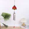 Wholesale Cross-border new metal wind chimes bees beetle glass painted crafts iron painted paint hanging ornaments in stock