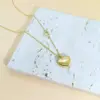 PVD Coated 18K Gold Plated Heart Shape 304 Stainless Steel Fashion Waterproof Non Tarnish 304 Stainless Steel Pendant Necklace