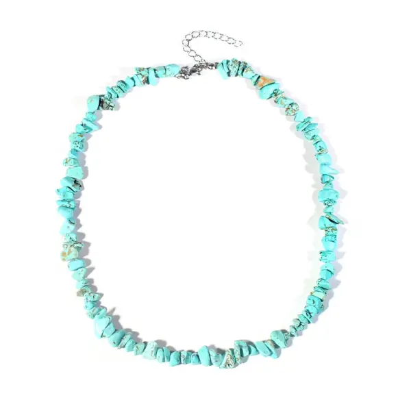 Wholesale Vacation Irregular Geometric Natural Stone Crystal Handmade Necklace