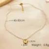 Wholesale PVD Coated Real Gold Plated 18K Gold Heart Shape 304 Stainless Steel Casual Elegant Waterproof Non Tarnish 201 Stainless Steel Pendant Necklace