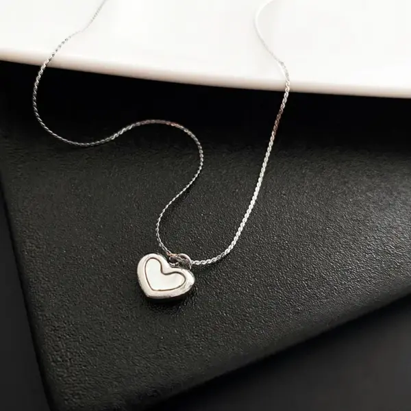 Wholesale Real Gold Plated Heart Shape 304 Stainless Steel Fashion Waterproof Non Tarnish Necklace