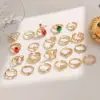 Wholesale Jewelry Elegant Classic Style Pearl Butterfly Nail Copper Zircon 18K Gold Plated K Gold Plated Inlay Open Rings
