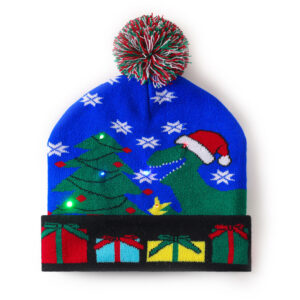 Dinosaur cuffed christmas hat