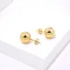 1 Pair Simple Style Round Plating Copper Gold Plated Ear Studs