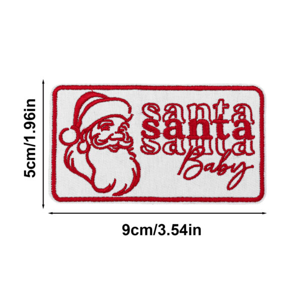 Wholesale Cross-border Christmas text embroidery patches, Merry Christmas fabric patches, clothing accessories, hole patches, and appliqués.