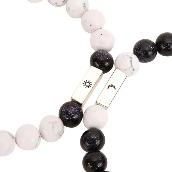 Wholesale Simple Style Round Alloy Tiger Eye Bracelets In Bulk