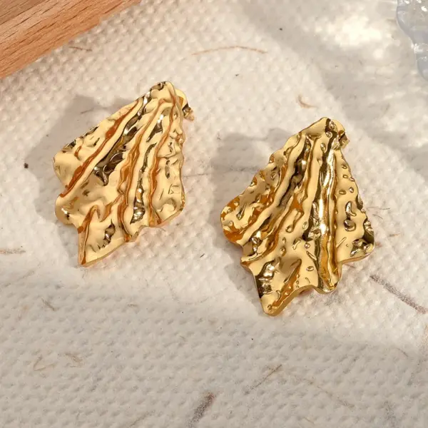Wholesale Electroplating Golden Plated Round Square Rhombus 304 Stainless Steel Casual Simple Style Polishing Plating Earrings
