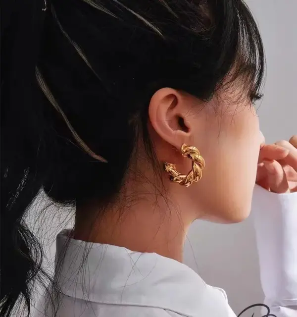 Wholesale Commute Solid Color Copper Plating Ear Studs 1 Pair