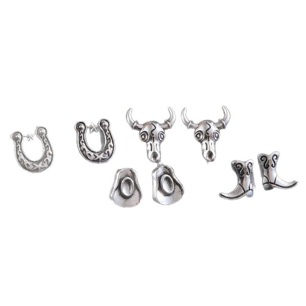 Wholesale Retro ethnic style cowboy earrings