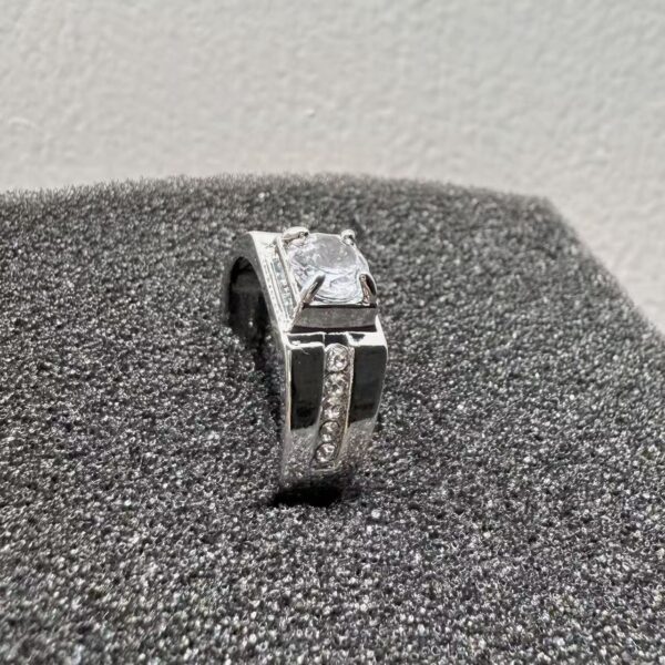 Wholesale Cross-border supply of couples ring imitation moissanite ring open wedding ring gold-plated ring women's ring Europe and the United States wholesale men's and women's rings