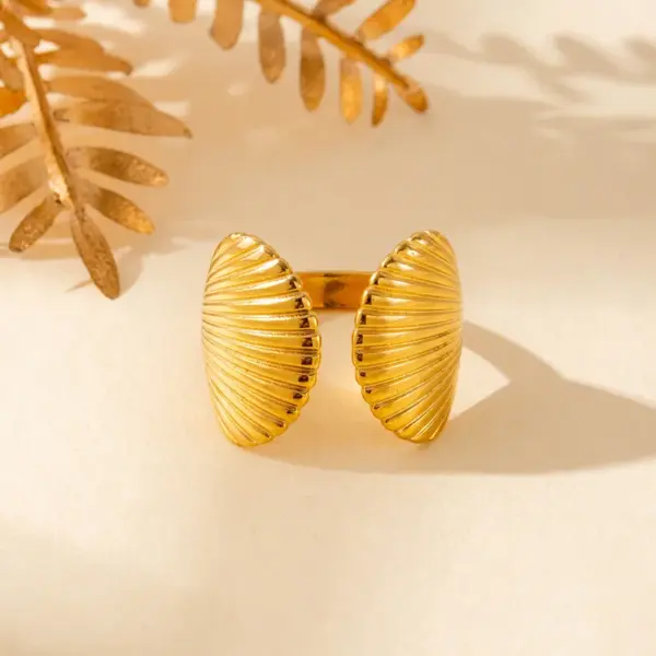 Wholesale Jewelry Vintage Style French Style Simple Style Geometric Starfish Shell 304 Stainless Steel Open Rings