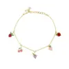 Copper Cable Chain Inlaid Zircon Ft Artificial Gemstones Bracelets