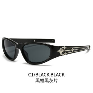 Black frame silver accessories black and gray film