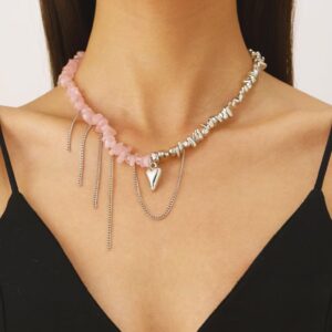 06 white k pink (necklace) a-173