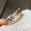 Wholesale Fashion Geometric Titanium Steel Zircon Bangle